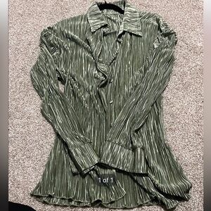 Green button up